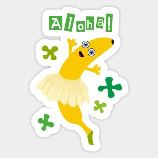 Hawaian Hula Banana Sticker